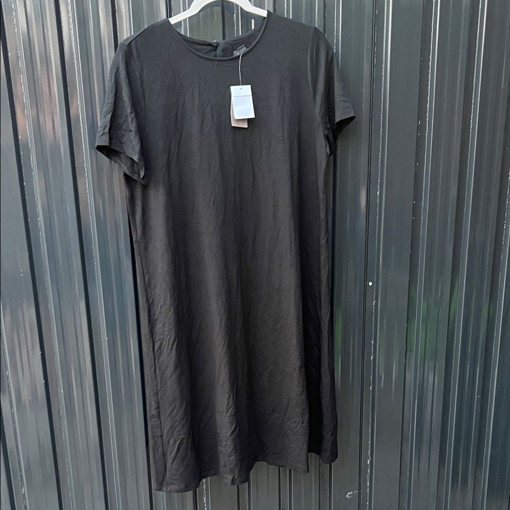 J. Jill Wearever Collection Casual Midi Black Loose Women's Fall Dress MT Tall